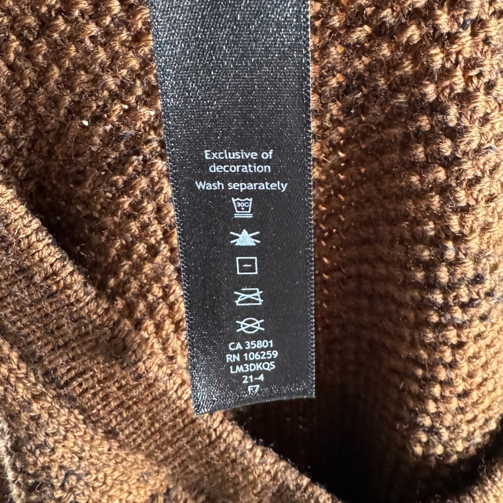 Lululemon Cascade Coast Crew Mens Merino Wool Crewneck Sweater Brown Marled Sz L - Picture 6 of 8